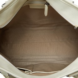 Burberry Nova Check Tote Bag Handbag White Beige Canvas Leather Women's BURBERRY
