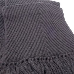 LOUIS VUITTON Louis Vuitton Scarf Wool Cashmere Noir Black 180372