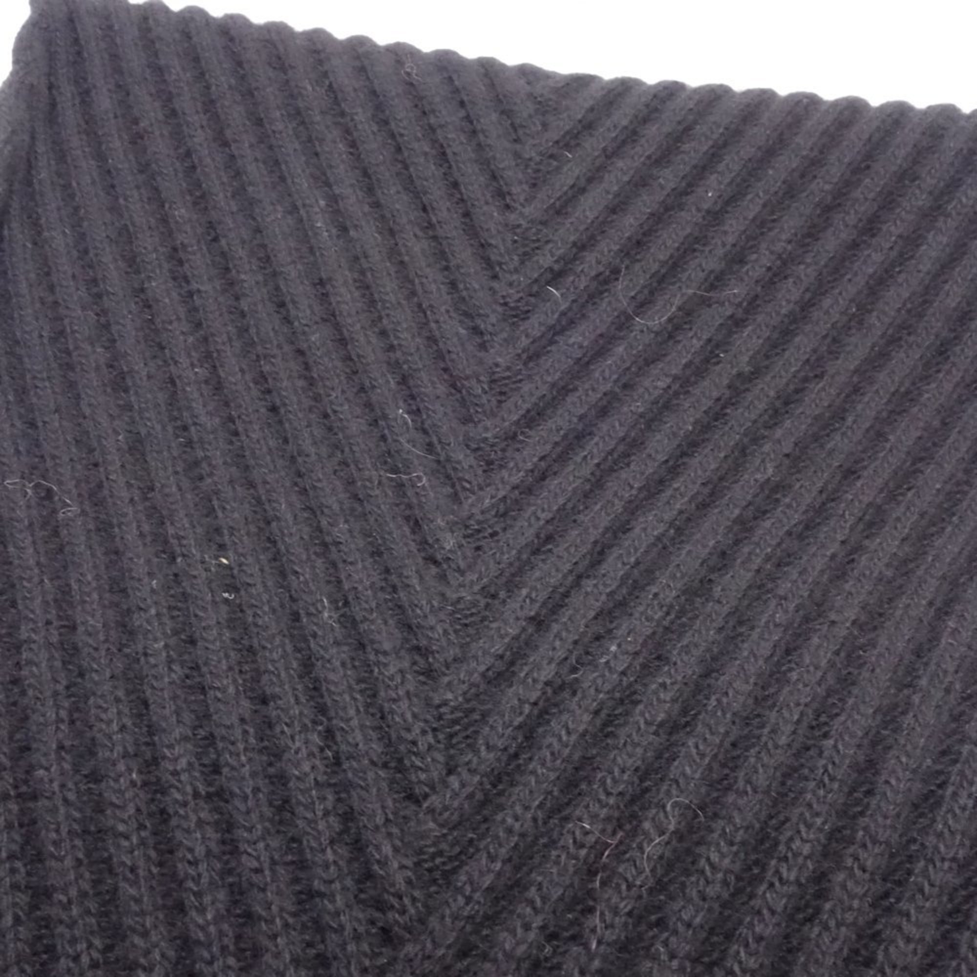 LOUIS VUITTON Louis Vuitton Scarf Wool Cashmere Noir Black 180372