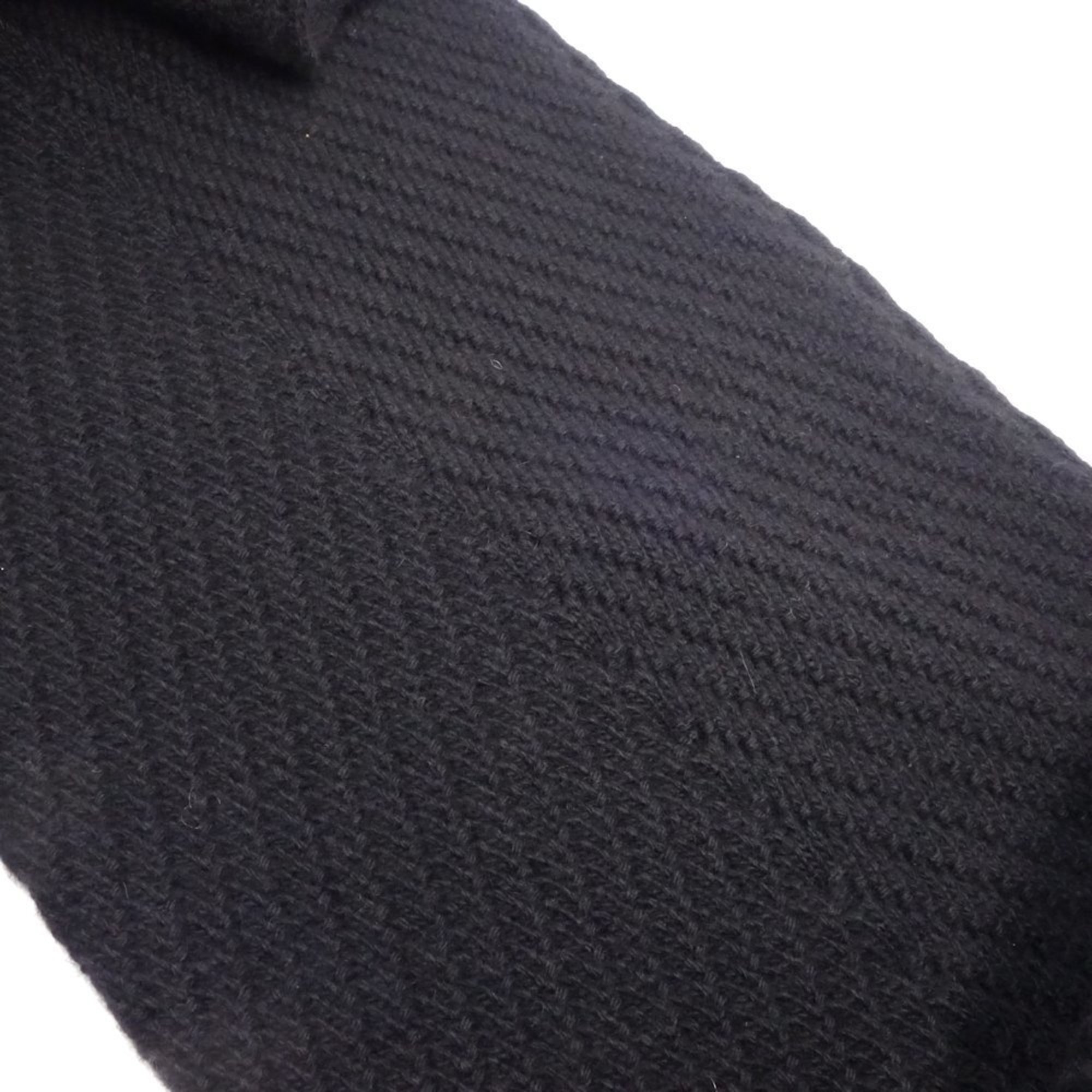 LOUIS VUITTON Louis Vuitton Scarf Wool Cashmere Noir Black 180372