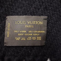 LOUIS VUITTON Louis Vuitton Scarf Wool Cashmere Noir Black 180372