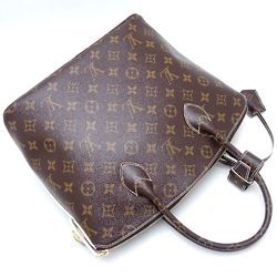 LOUIS VUITTON Louis Vuitton Shiny Monogram Lockit M40597 Handbag 2011 Brown 351149