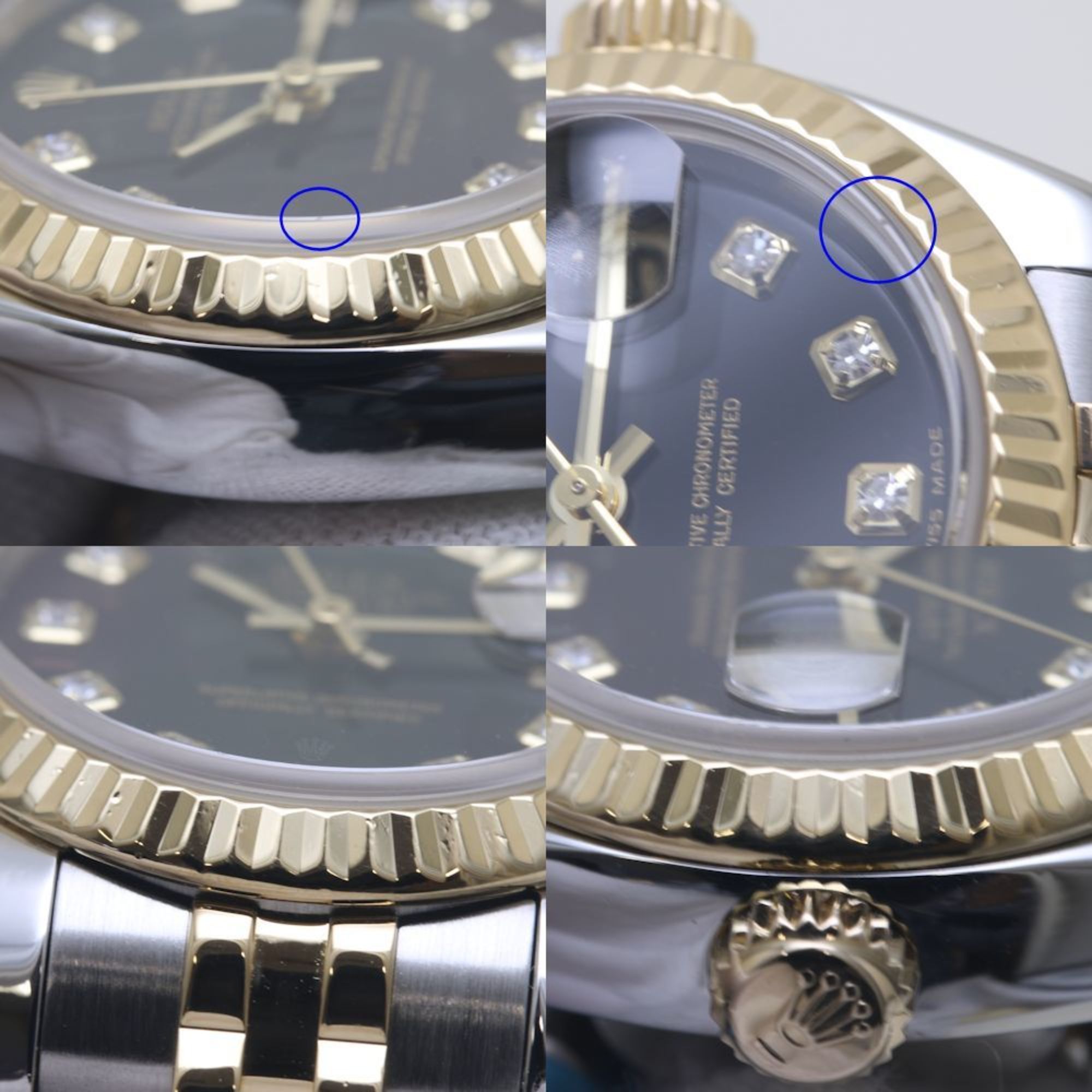 ROLEX Rolex Datejust 179173G 10P Diamond K18YG Yellow Gold x Stainless Steel Ladies 39401 Watch