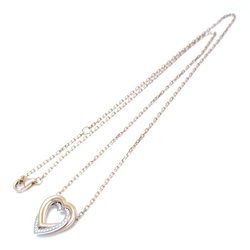 CARTIER Trinity Heart Necklace Diamond B7061200 K18 Three-Color Gold 291637