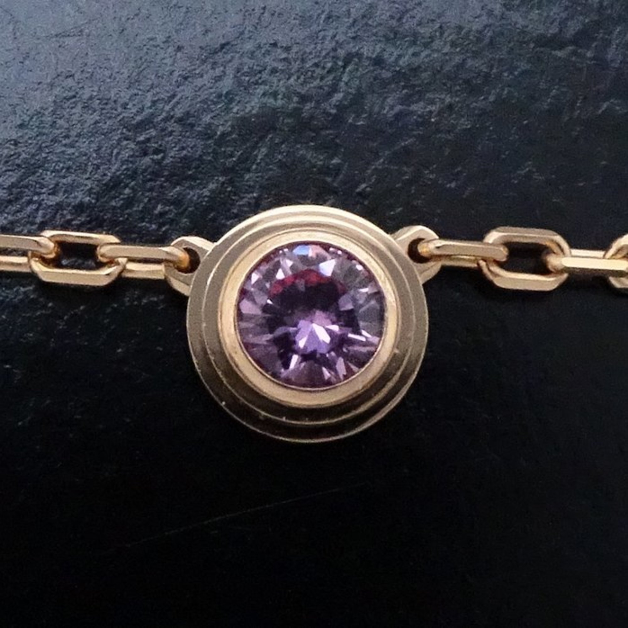 CARTIER Cartier Amour Necklace 1P Pink Sapphire Diamant Legende B7218400 K18PG Gold 291629
