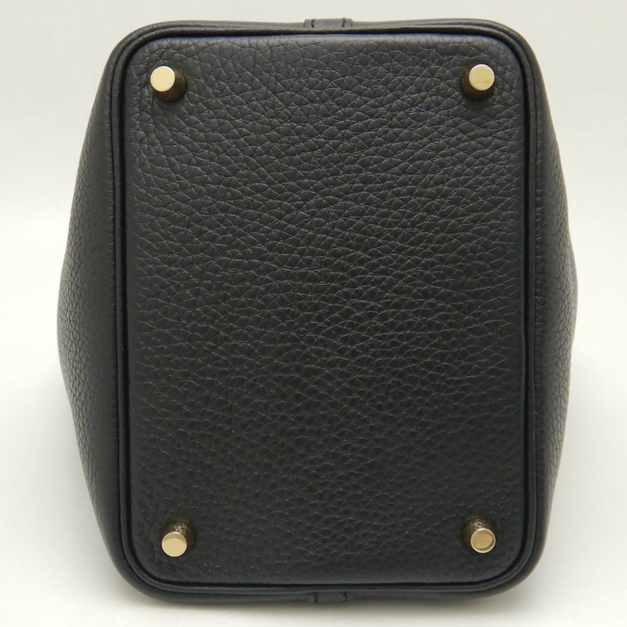 HERMES Picotin Lock PM Handbag Taurillon Clemence Noir 251651