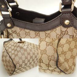 GUCCI Sukey 211944 Tote Bag GG Canvas x Leather Beige Brown 251647