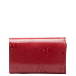Cartier Happy Birthday Bi-fold Wallet L3000347 Pink Red Enamel Women's CARTIER