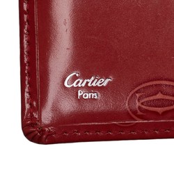 Cartier Happy Birthday Bi-fold Wallet L3000347 Pink Red Enamel Women's CARTIER
