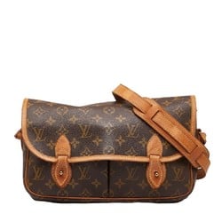 Louis Vuitton Monogram Gibessier MM Shoulder Bag M42247 Brown PVC Leather Women's LOUIS VUITTON