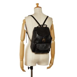 Bottega Veneta Intrecciato Backpack Black Leather Women's BOTTEGAVENETA
