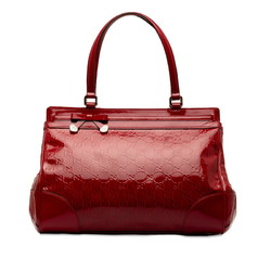 Gucci Guccissima Princess Mayfair Shoulder Bag Tote 257612 Red Enamel Women's GUCCI