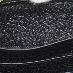 Gucci Interlocking G Round Long Wallet 449347 Black Gold Leather Women's GUCCI