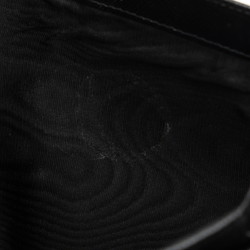 Prada Saffiano Triangle Plate Tri-fold Wallet Black Leather Women's PRADA