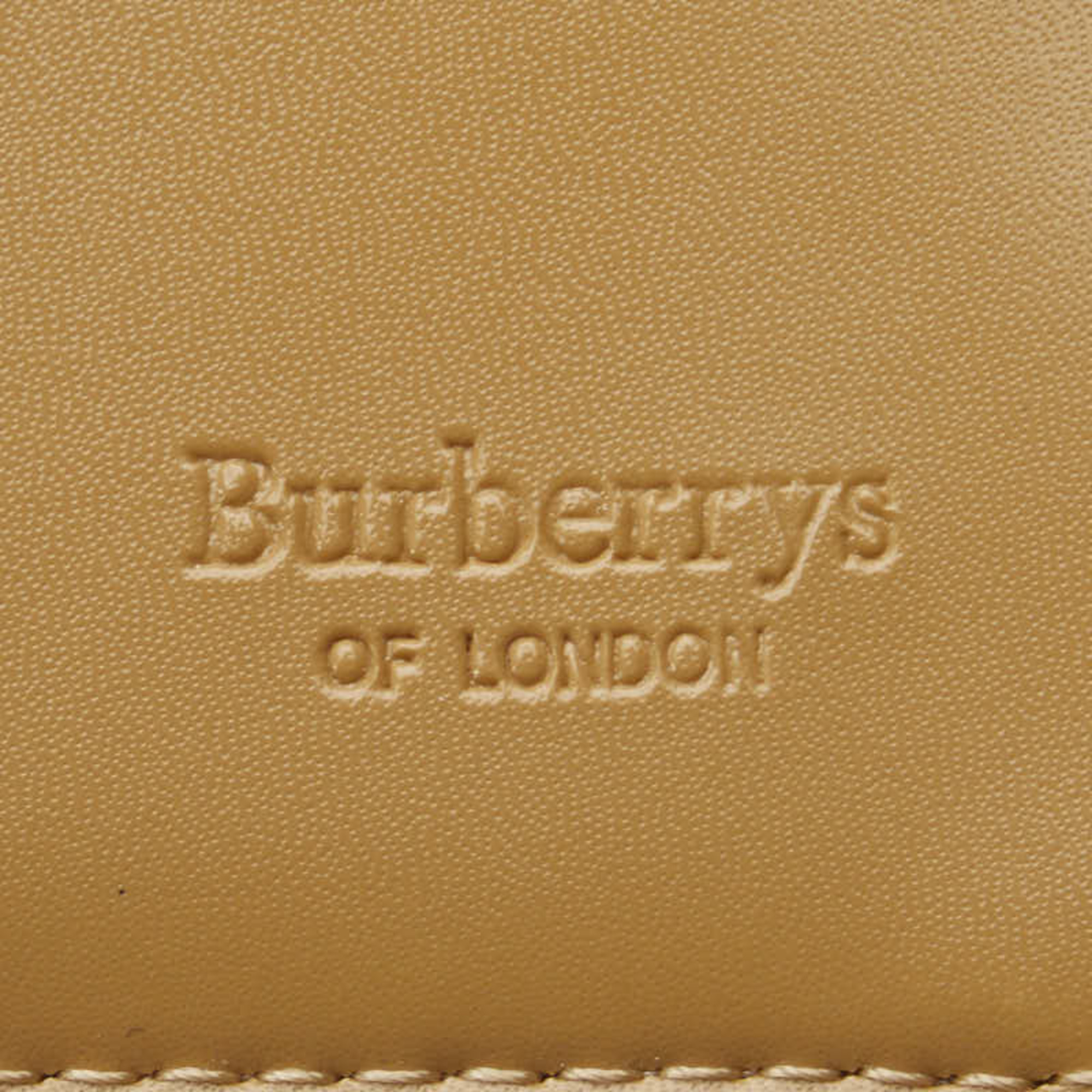 Burberry Nova Check Shadow Horse Tri-fold Wallet Compact Beige Canvas Leather Women's BURBERRY