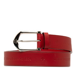 Louis Vuitton Santur Belt 95/38 M9561 Red Silver Leather Women's LOUIS VUITTON