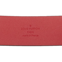 Louis Vuitton Santur Belt 95/38 M9561 Red Silver Leather Women's LOUIS VUITTON