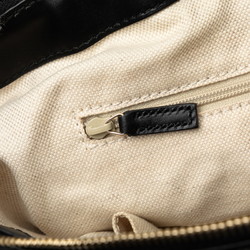 Gucci Diamante Sukey Handbag Shoulder Bag 247902 Beige Black Canvas Leather Women's GUCCI