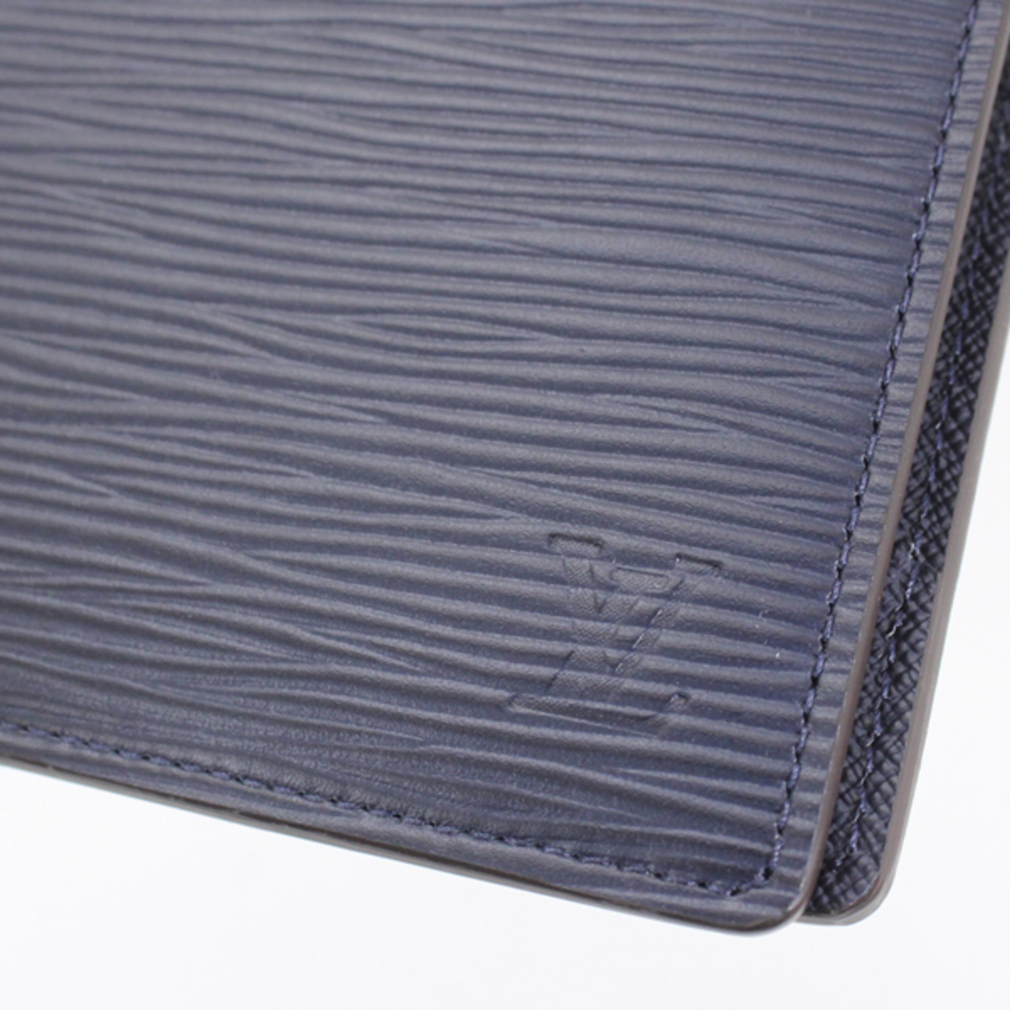 Louis Vuitton Wallet Bi-fold Billfold Portefeuille Multiple Epi Blue Marine Navy Men's M61825 LOUIS VUITTON Compact T4511