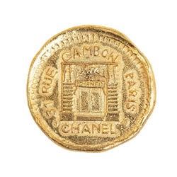 CHANEL Cambon Brooch Gold Plated Women's