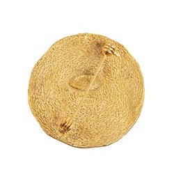 CHANEL Cambon Brooch Gold Plated Women's