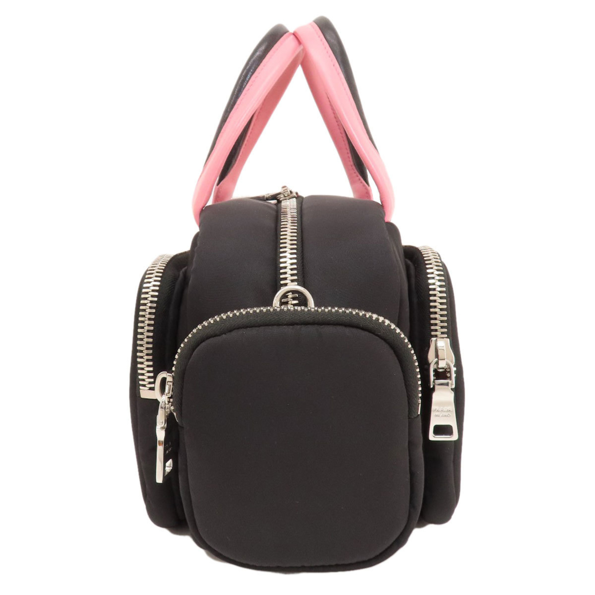 Prada metal handbag nylon material women's PRADA