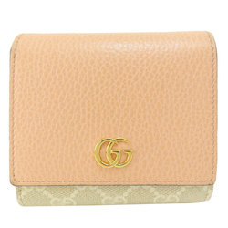 Gucci 598587 Double G GG Supreme Bi-fold Wallet Leather/PVC Women's GUCCI