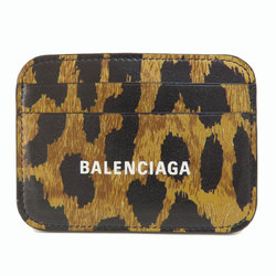 Balenciaga 593812 Leopard Print Card Case Leather Women's BALENCIAGA