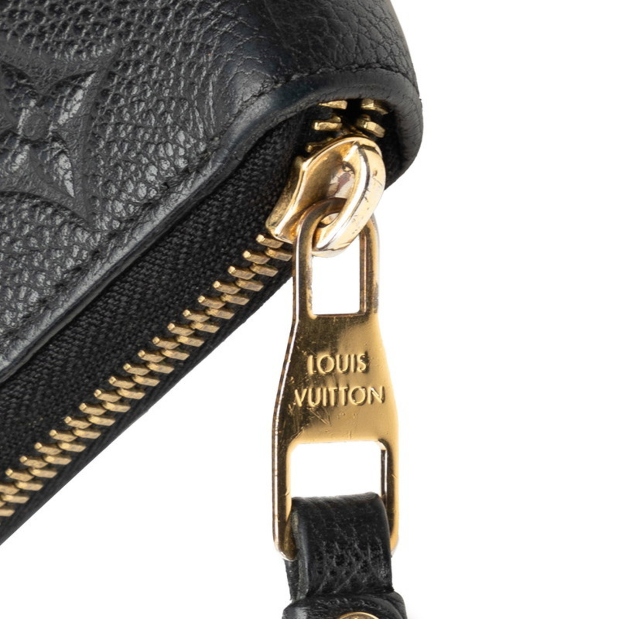 Louis Vuitton Monogram Empreinte Zippy Wallet Round Long M61864 Noir Black Calf Leather Women's LOUIS VUITTON
