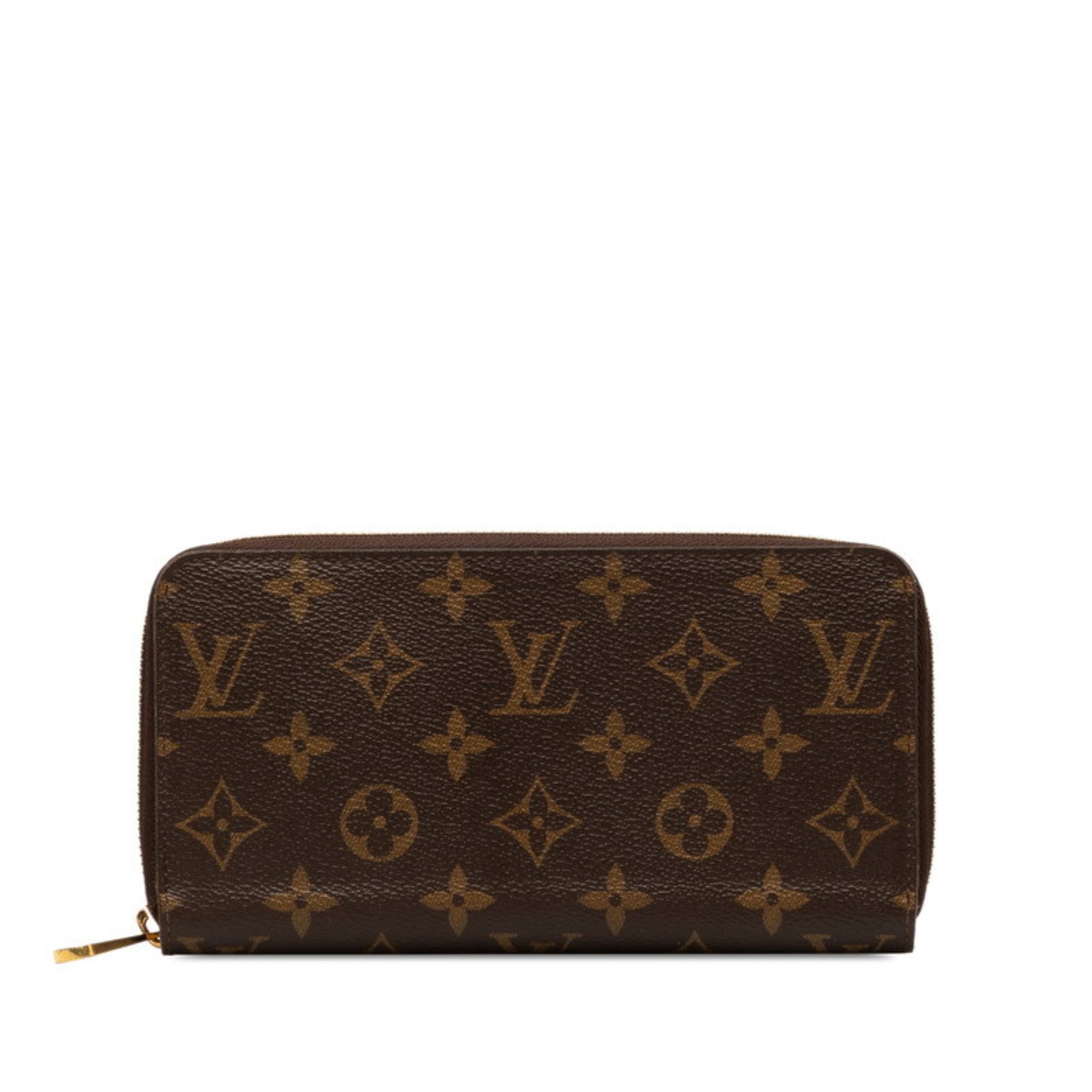 Louis Vuitton Monogram Zippy Wallet Round Long M60017 Brown PVC Leather Women's LOUIS VUITTON