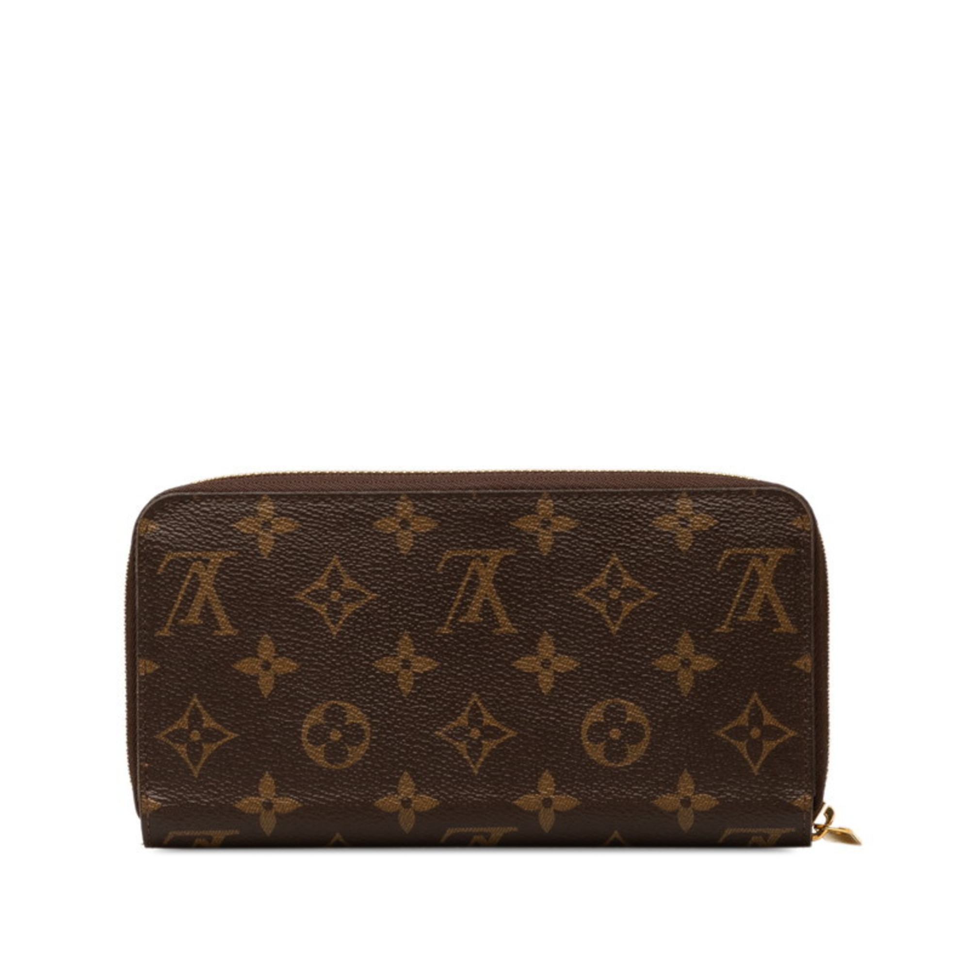 Louis Vuitton Monogram Zippy Wallet Round Long M60017 Brown PVC Leather Women's LOUIS VUITTON