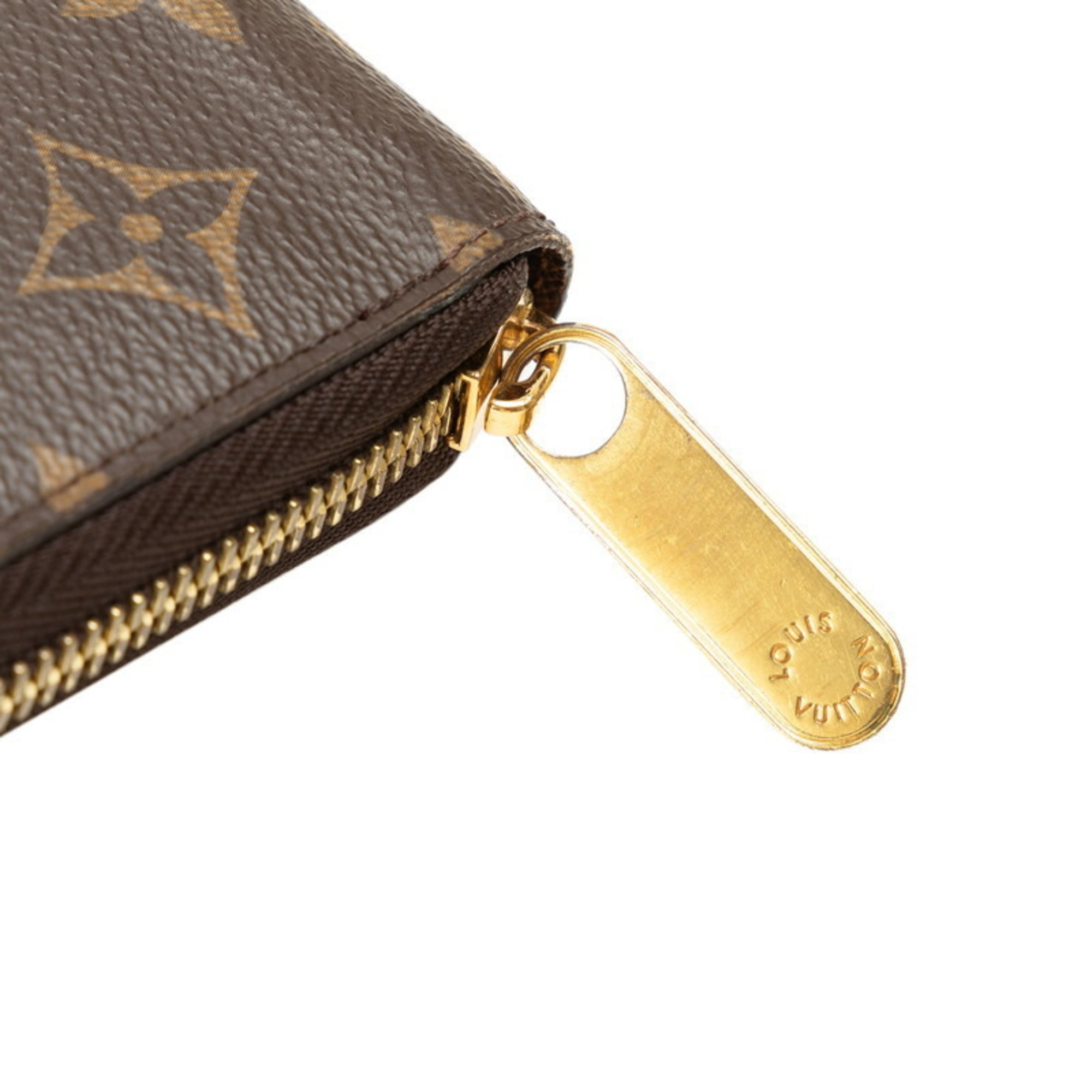 Louis Vuitton Monogram Zippy Wallet Round Long M60017 Brown PVC Leather Women's LOUIS VUITTON