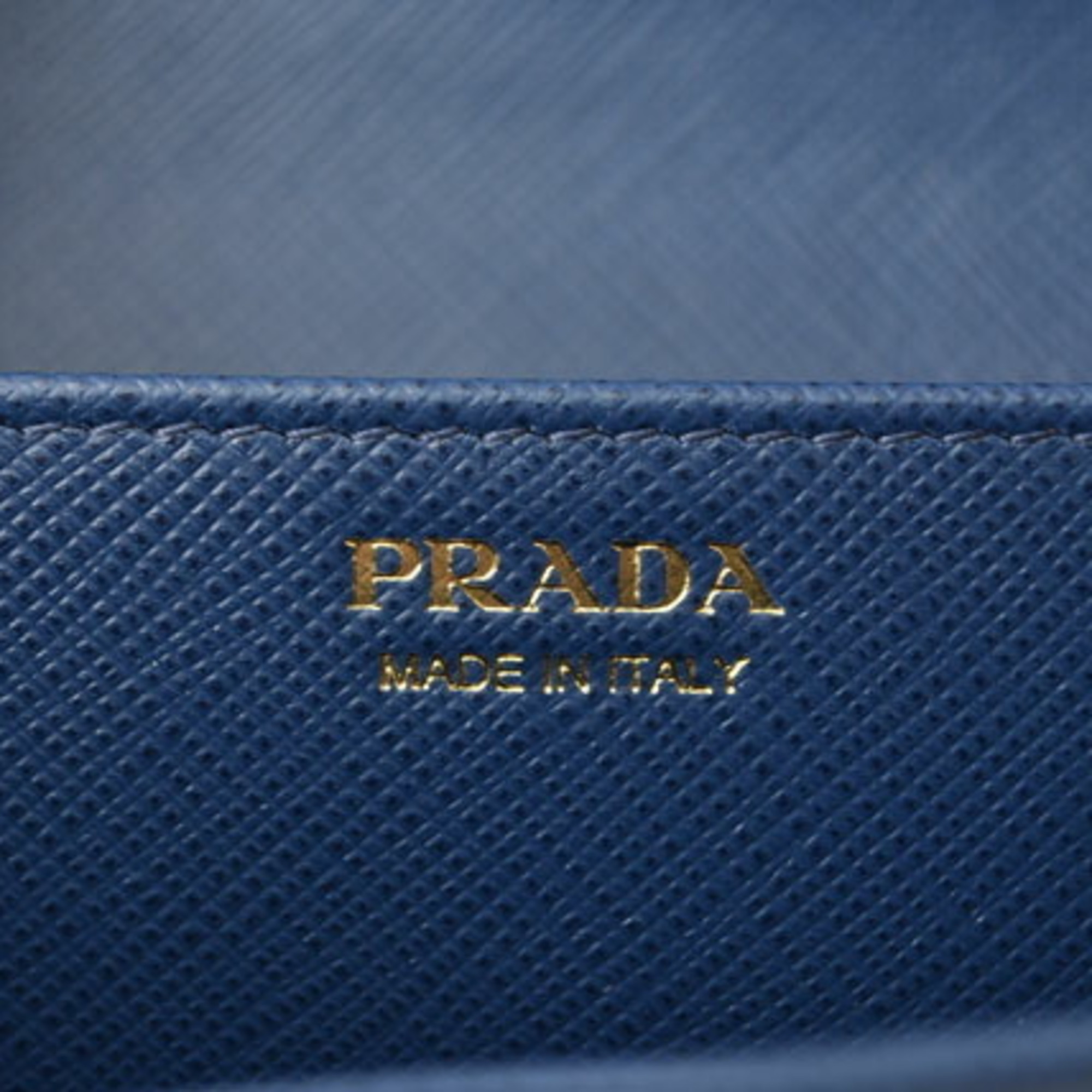 PRADA Folding Wallet 1MC015 SAFFIANO Embossed Leather BLUETTE Blue Outlet
