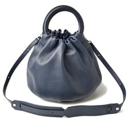 LOEWE Handbag Shoulder Bag 2way Nappa Anagram Bounce Navy 332.87.L40