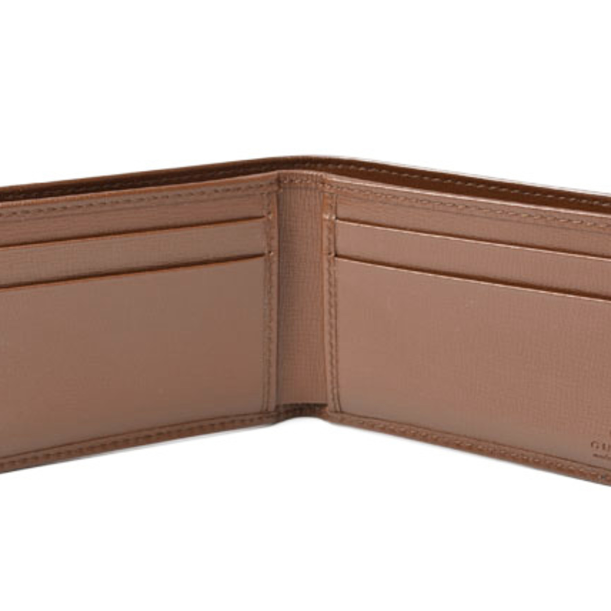 GUCCI Bi-fold Wallet Billfold Interlocking 673001 GG Brown Beige