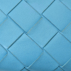 Bottega Veneta Wallet 608072 BOTTEGA VENETA Long Flap Intrecciato Nappa Shiny Calf Light Blue