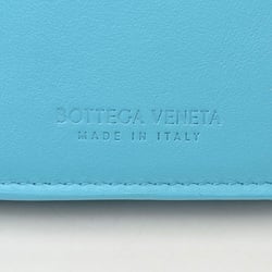 Bottega Veneta Wallet 608072 BOTTEGA VENETA Long Flap Intrecciato Nappa Shiny Calf Light Blue