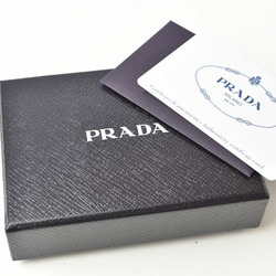 PRADA 6-ring key case, holder, 1PG222, VITELLO MOVE, embossed leather, NERO, black