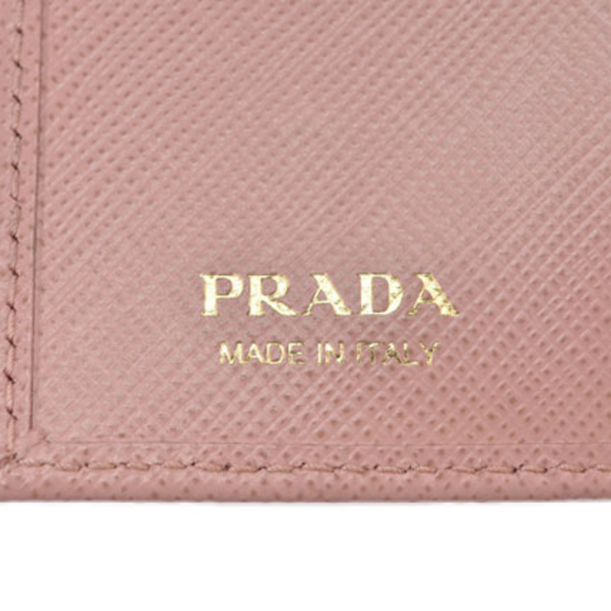 PRADA 6-ring key case, holder, 1PG004, SAFFIANO METAL, embossed leather, PESCO, light pink, outlet