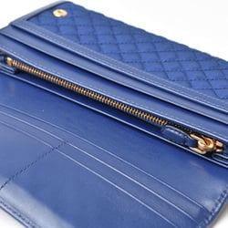 PRADA Wallet Outlet Pass Long 1M1132 Nylon Quilted BLUETTE Blue