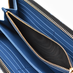 PRADA Long Wallet 1M0506 SAFFIANO PRINT Embossed Leather ROYAL Black Royal