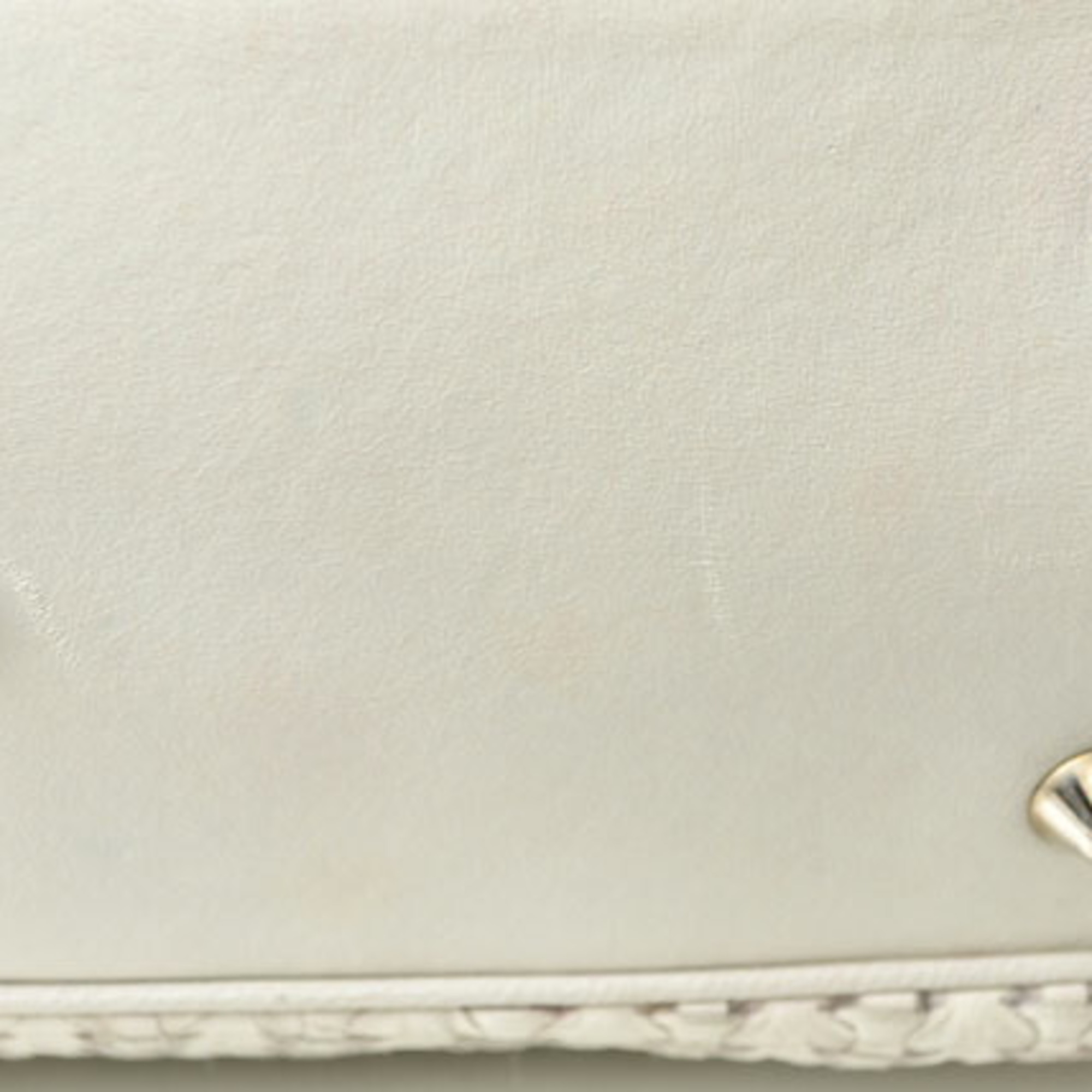 Christian Dior Tote Bag Lady Intrecciato White Silver