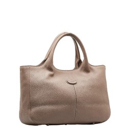 Tod's Handbag Shoulder Bag Grey Leather Women's TOD'S