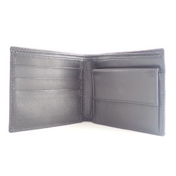 GUCCI 181671 Interlocking G GG Canvas Leather Bi-fold Wallet Black
