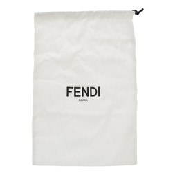 FENDI PHONE TRUNK FF canvas x leather shoulder bag black for women