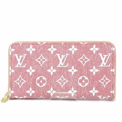 LOUIS VUITTON Zippy Wallet Monogram Denim Pink M81182 Long