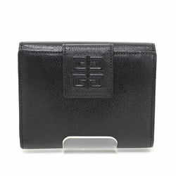 Givenchy 4G W Bi-fold Wallet Black Cowhide Leather Emblem