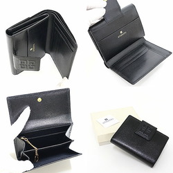 Givenchy 4G W Bi-fold Wallet Black Cowhide Leather Emblem