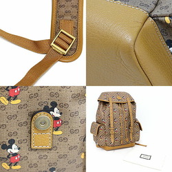 GUCCI Disney x Gucci GG Supreme Mickey Print Backpack Brown