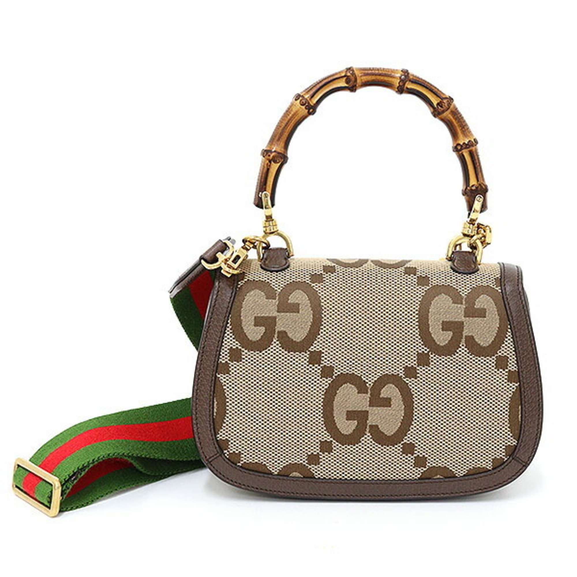 GUCCI Gucci Bamboo 1947 Jumbo GG Small Bag